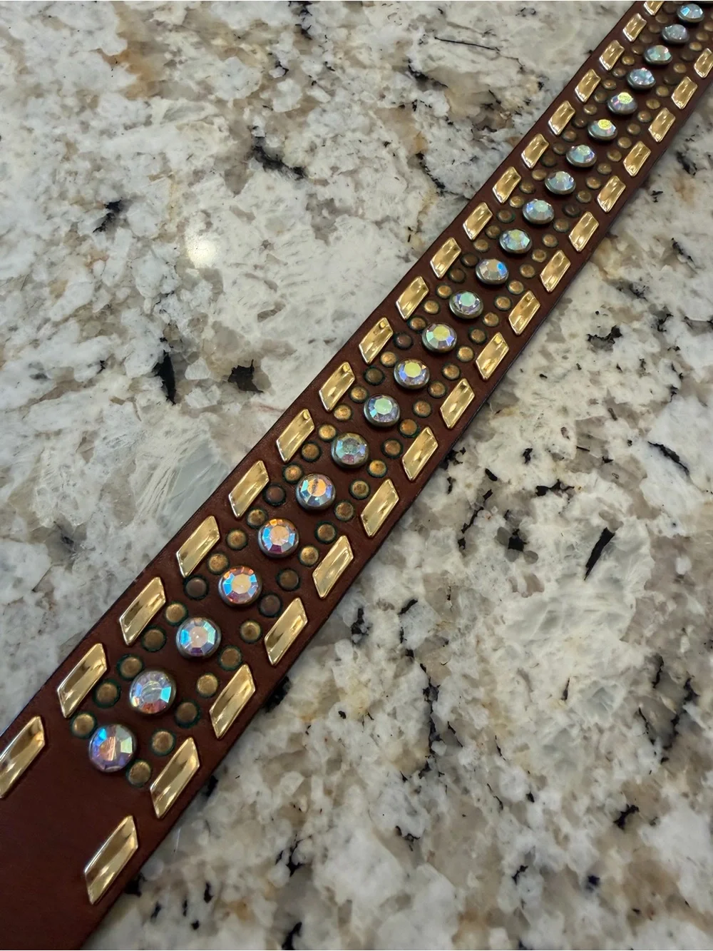 Nocona Leather Women's Belt Beautiful Rhinestones Bling Cowgirl Western Rodeo L